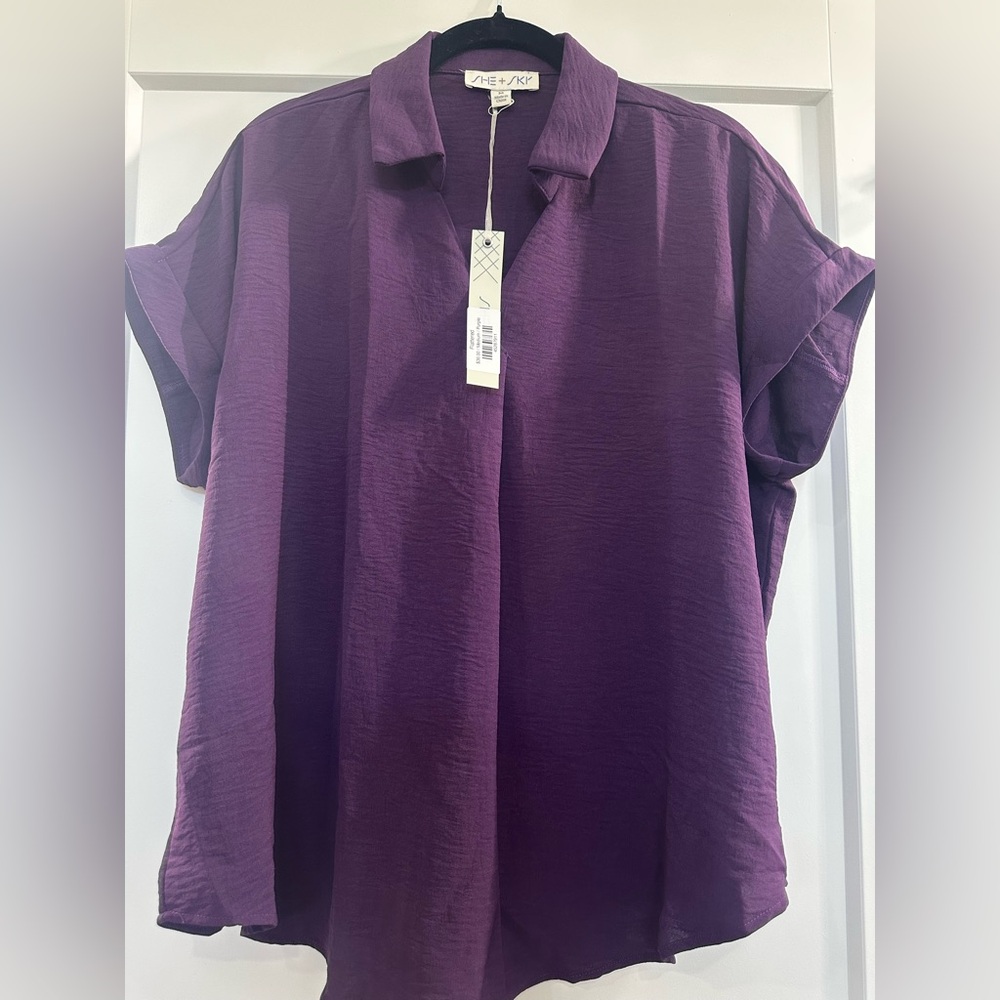 She + Sky Deep Purple Shirt